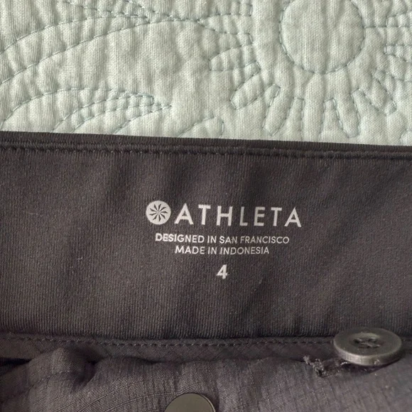 Athleta Trekkie Skort 2.0 Women's Cargo Black Sz 4 Hiking Stretch Skirt Ripstop - Picture 3 of 6